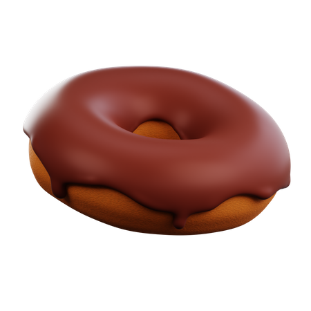 Donut mit geschmolzener Schokolade  3D Icon