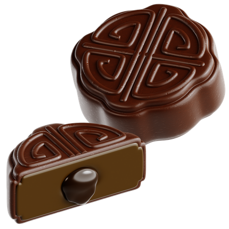 Schokoladen-Lava-Mondkuchen  3D Icon