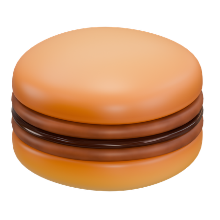 Schokoladen-Macaron  3D Icon