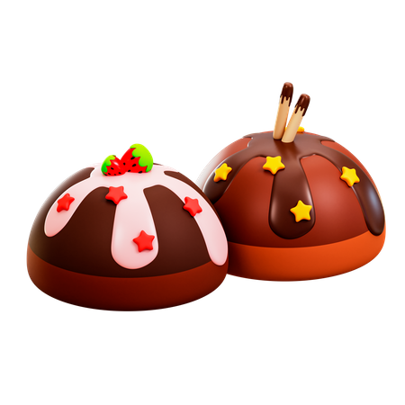 Schokoladendessert  3D Illustration