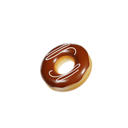 Schokoladendonut  3D Icon