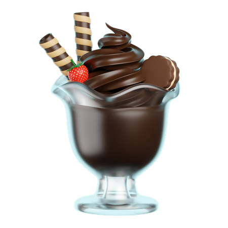 Schokoladeneiscreme  3D Icon