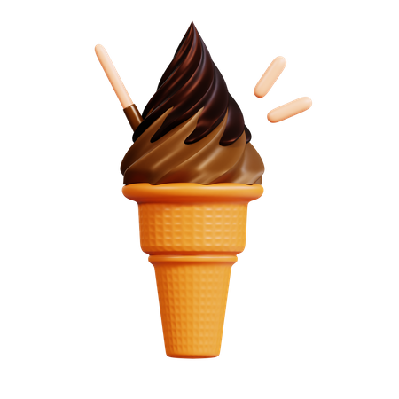 Schokoladeneiscreme  3D Icon