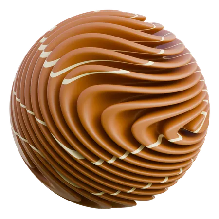 Schokoladeneiskugel  3D Icon