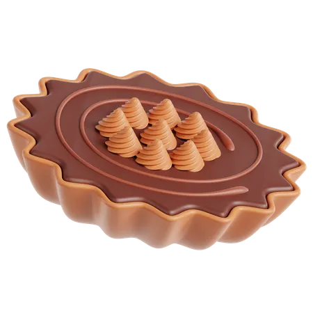 Schokoladenkuchen-Tarte  3D Icon