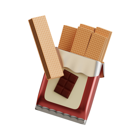 Schokoladenwaffel  3D Icon