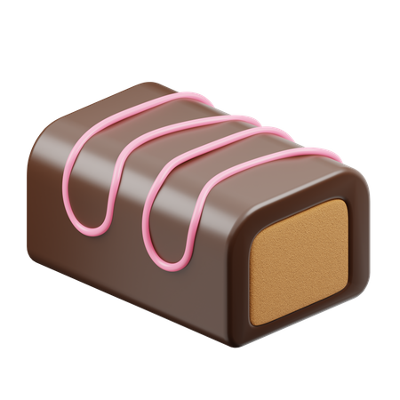 Schokostick mit Erdbeercreme und Karamell  3D Icon