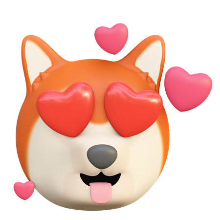Schöner Hund  3D Emoji