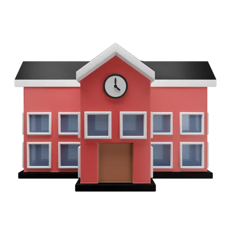 School  3D Icon