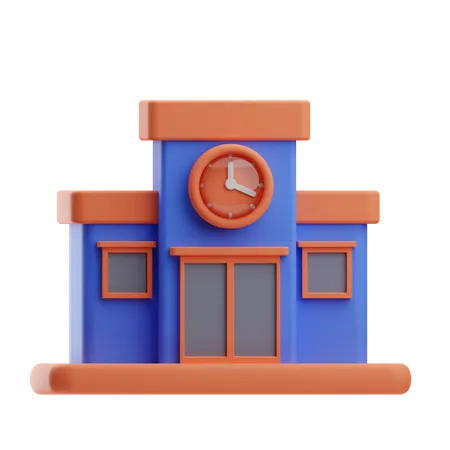 School  3D Icon