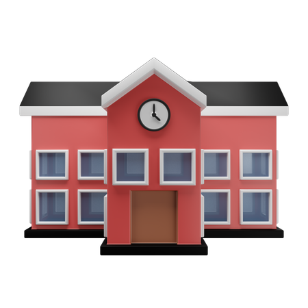 School  3D Icon