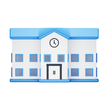 School  3D Icon