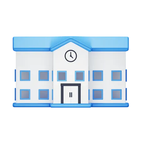 School  3D Icon