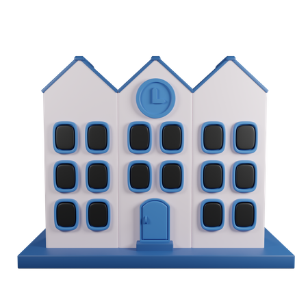 School  3D Icon