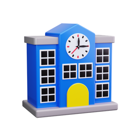 School  3D Icon