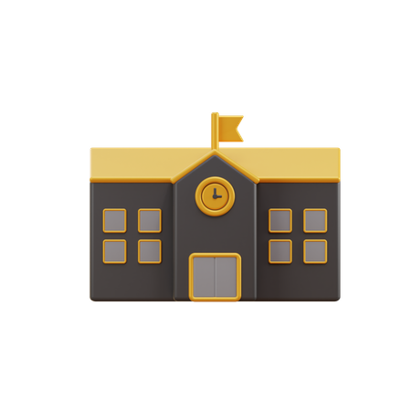School  3D Icon