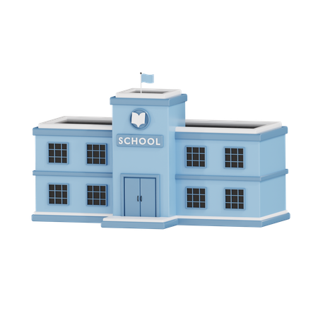 School  3D Icon