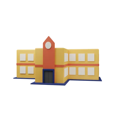 School  3D Icon