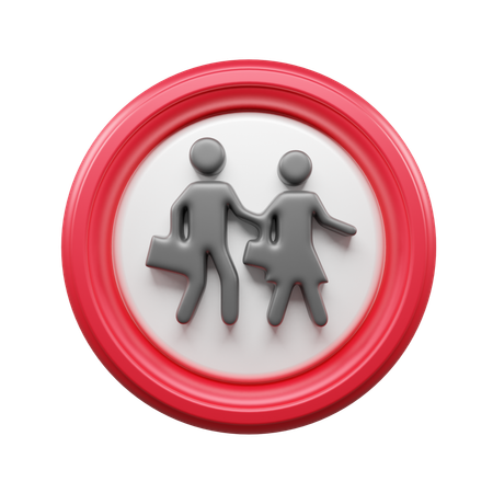 School Ahead  3D Icon
