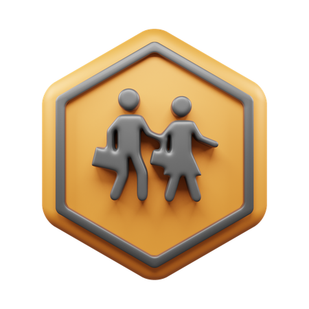 School Ahead  3D Icon