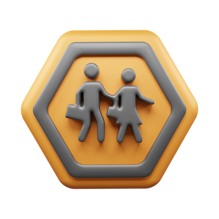 School Ahead  3D Icon