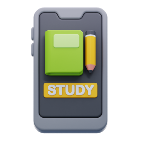 School App Mobile  3D Icon