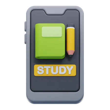 School App Mobile  3D Icon
