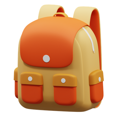 School Backpack  3D Icon