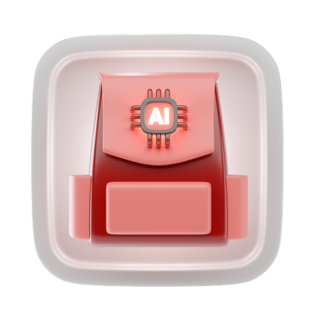 School Backpack  3D Icon
