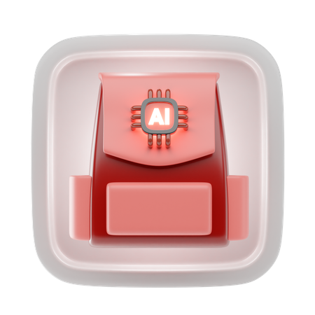School Backpack  3D Icon