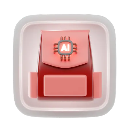 School Backpack  3D Icon