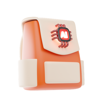 School Backpack  3D Icon