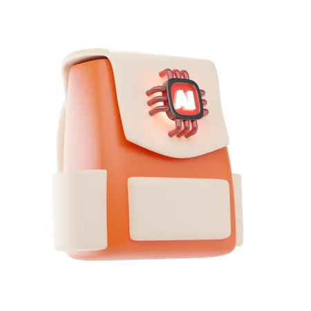 School Backpack  3D Icon