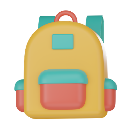 School Backpack  3D Icon