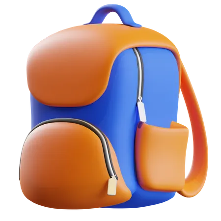 School Backpack 3D Illustration
