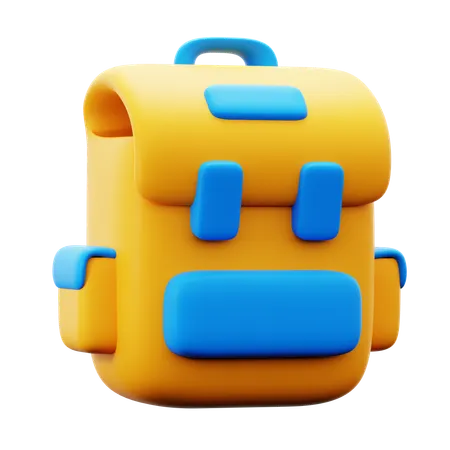 School Bag Backpack 3 D Icon Illustration Render Design 3D Icon