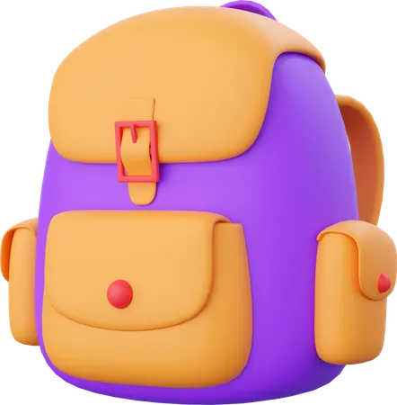 School Bag 3 D Illustration Elements Of School Supplies 3D Icon