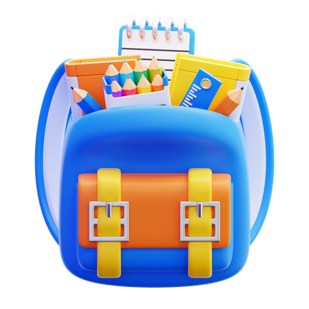 School Bag  3D Icon