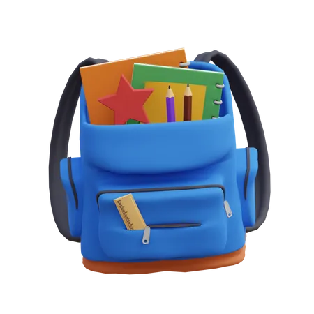 School bag  3D Illustration