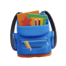 3d school bag 3d logo