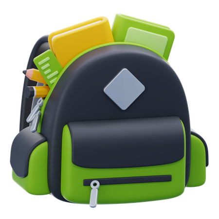 School Bag  3D Icon