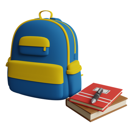 School Bag  3D Icon