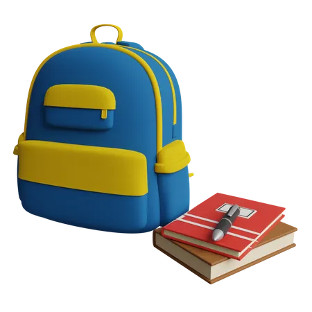 School Bag  3D Icon