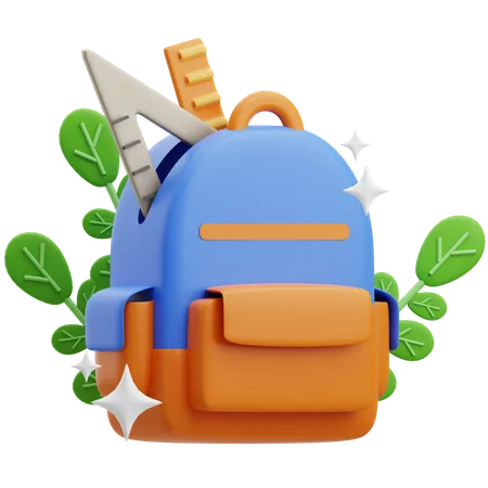 School Bag  3D Icon