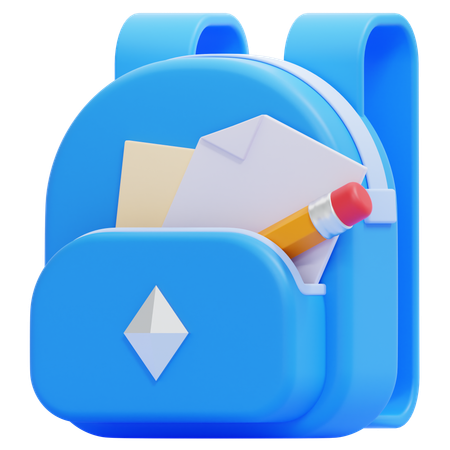 School Bag  3D Icon