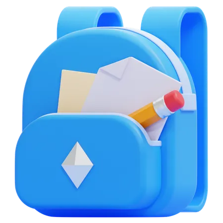 School Bag  3D Icon