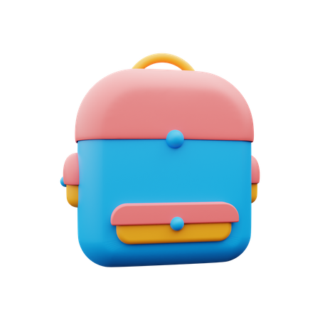 School Bag  3D Illustration