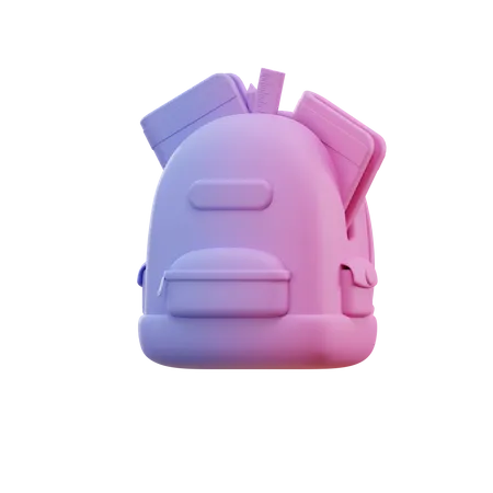 School Bag  3D Illustration