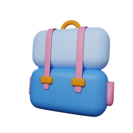 School bag  3D Illustration