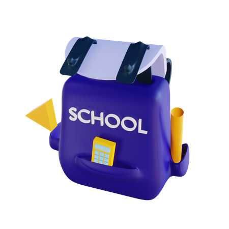 School Bag  3D Illustration